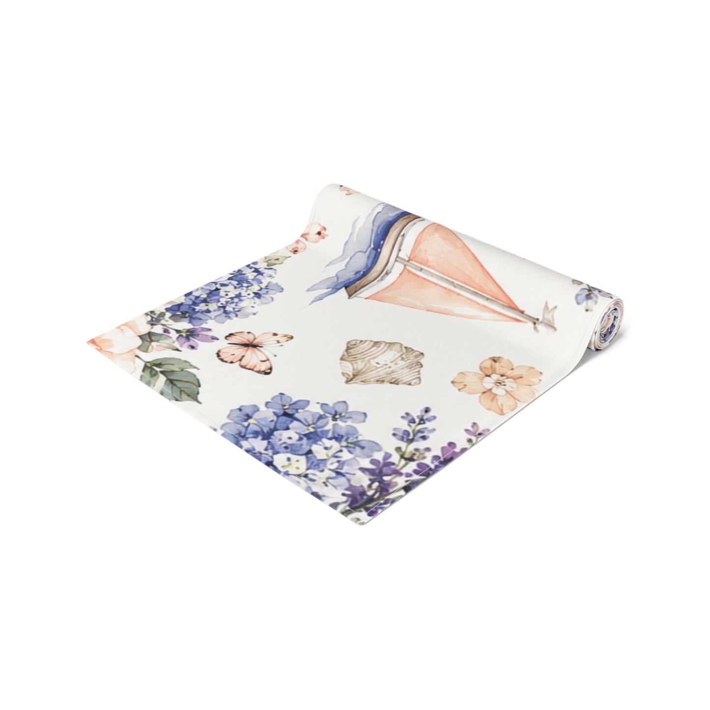 Coastal Cottage Floral Table Runner