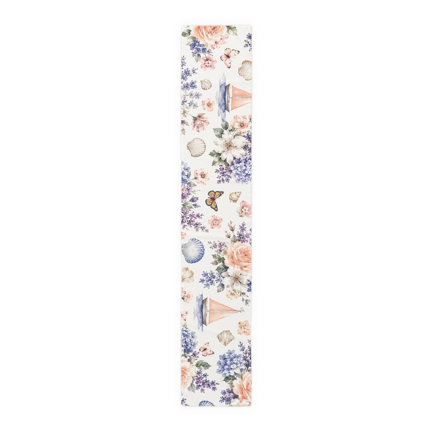Coastal Cottage Floral Table Runner