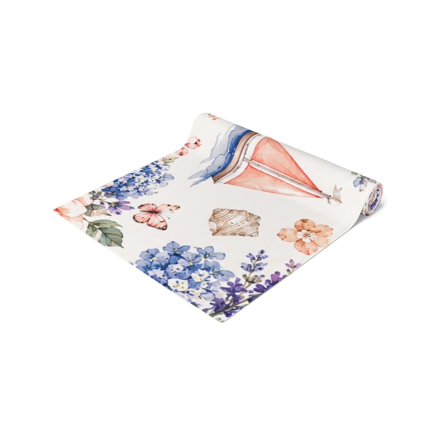 Coastal Cottage Floral Table Runner