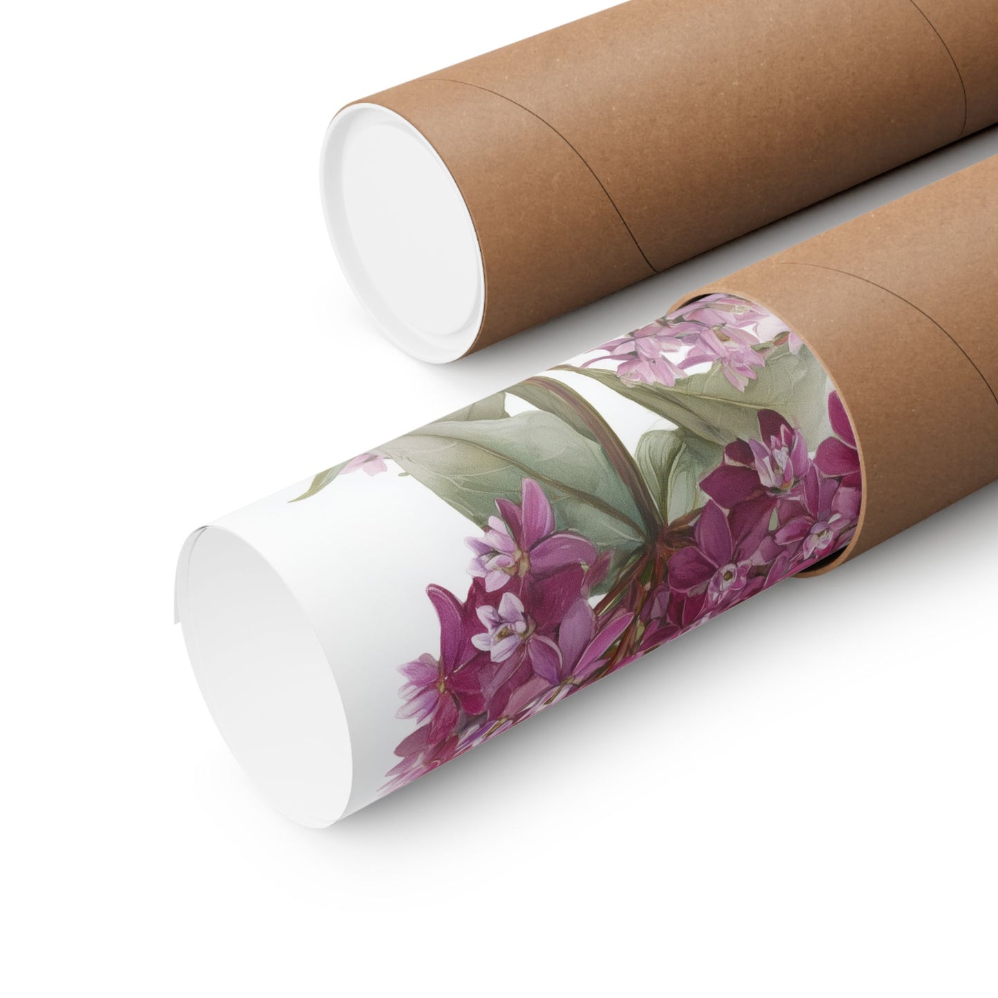 Butterfly & Wildflower Matte Poster — Monarch on Pink Blooms, Botanical Wall Art